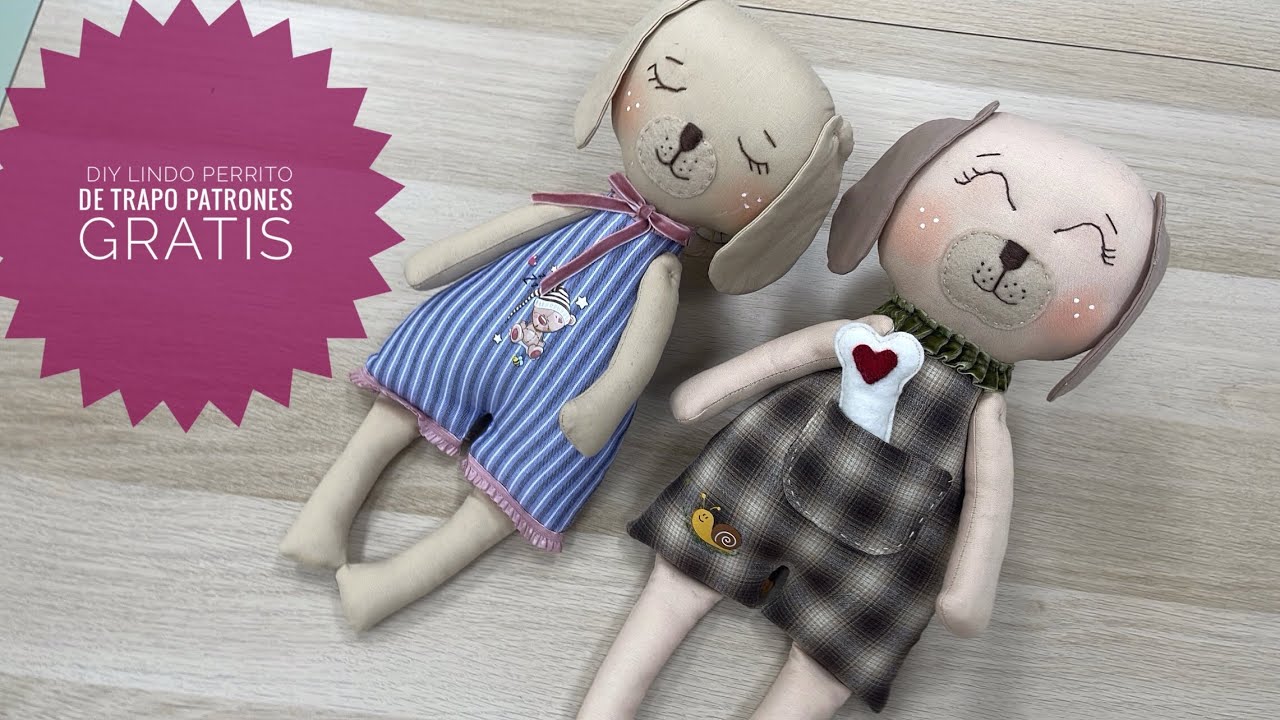 DIY perrito de trapo 02( patrones gratis 2025)#costuracreativa#muñecos#hadmade#♥️♥️♥️