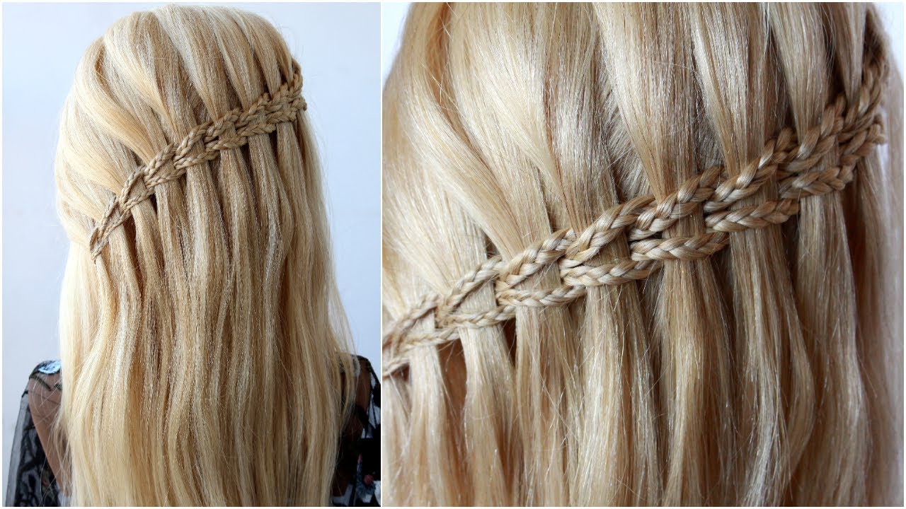✂️ Scissor Waterfall Braid EASY Step By Step  EASY hairstyle for wedding and party | party hairstyle