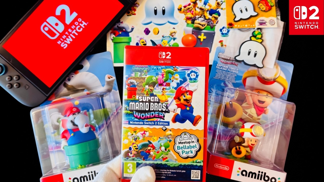 Super Mario Bros. Wonder Switch 2 Edition + Bellabel Park | Collector + Amiibo Unboxing & Gameplay