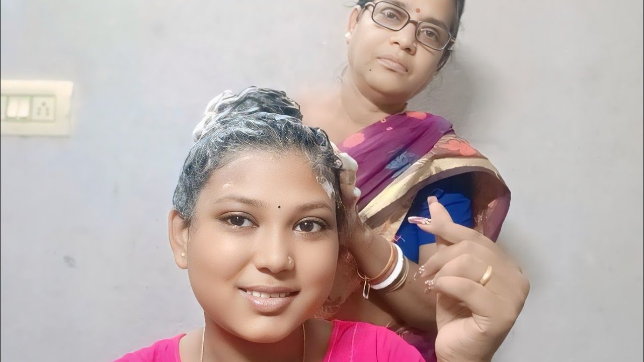 ASMR My Grandmother Doing My Hair Treatment And Hair wash 🧖🏼‍♀️