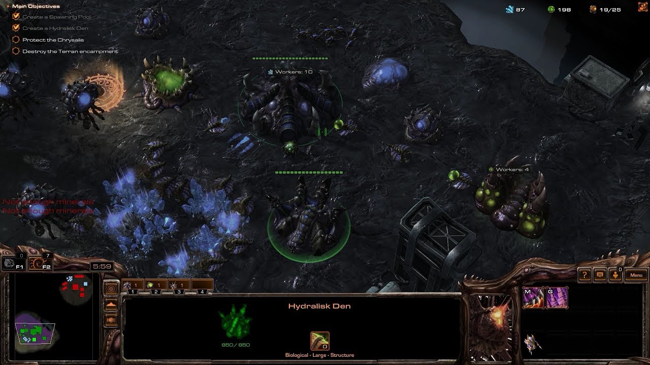 StarCraft: Mass Recall V7.0 Zerg Campaign Mission 1 - Among the Ruins