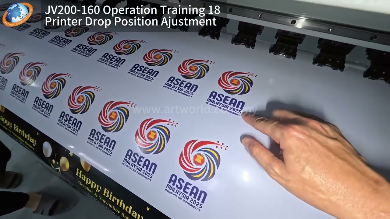 JV200 160 Operation Training 16 Printer Drop Position Ajustment