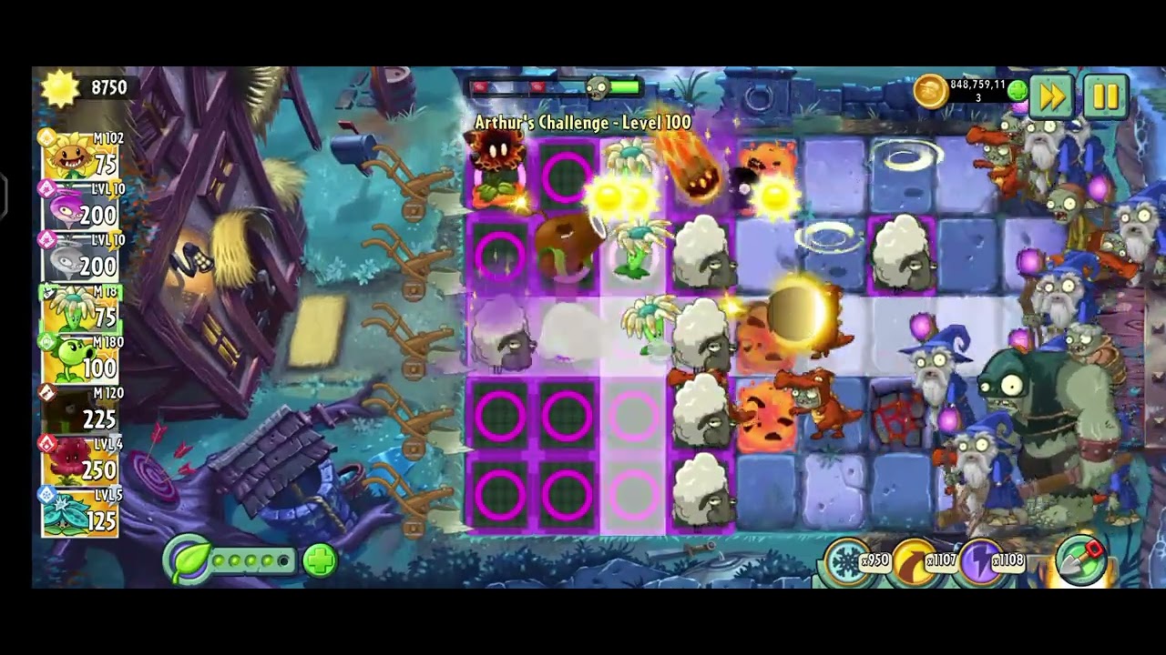 Pvz 2 Arthurs Chalengge lvl 100
