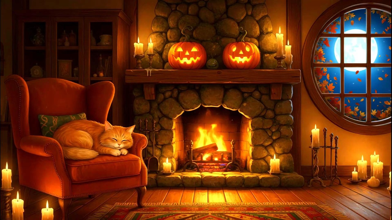 Relaxing Rain & Fireplace Lofi Music 🔥 No Ads Crackling Fire Sounds for Sleep & Focus