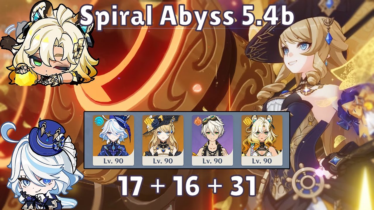 C0R1 Navia (With C2 supports) 64 Sec Bottom Half Speedrun [Bookless] | 5.4(b) Abyss (17 + 16 +  31)