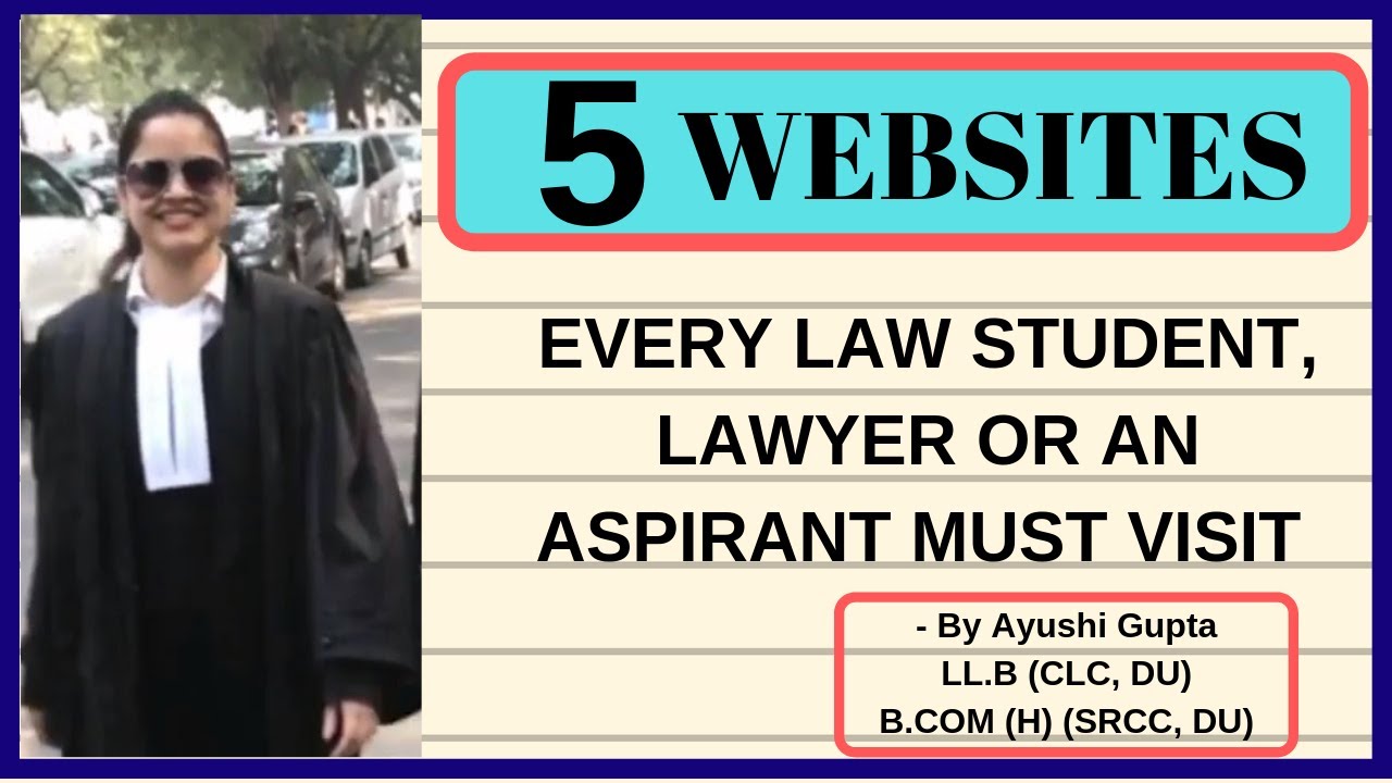 Top 5 websites every law student, lawyer & aspirant must visit and follow (Captions ON)