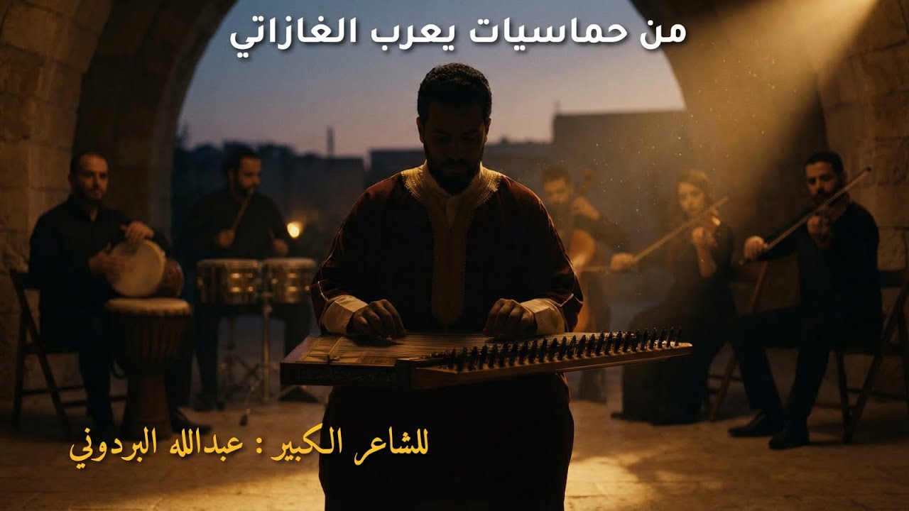 عبدالله البردوني - من حماسيات يعرب الغازاتي (ذكاء صناعي) | نحن أحفاد عنترة