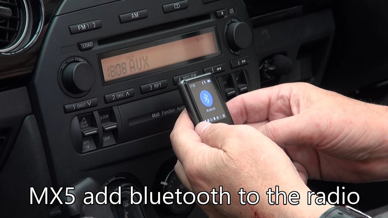 Mazda MX5 - add bluetooth connectivity to the CD radio.