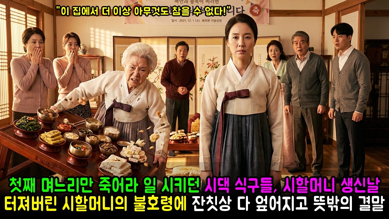 첫째 며느리만 죽어라 일 시키던 시댁 식구들, 시할머니 생신날 터져버린 시할머니의 불호령에 잔칫상 다 엎어지고 뜻밖의 결말 | 반전사연 | 감동사연 | 노후사연 | 막장사연