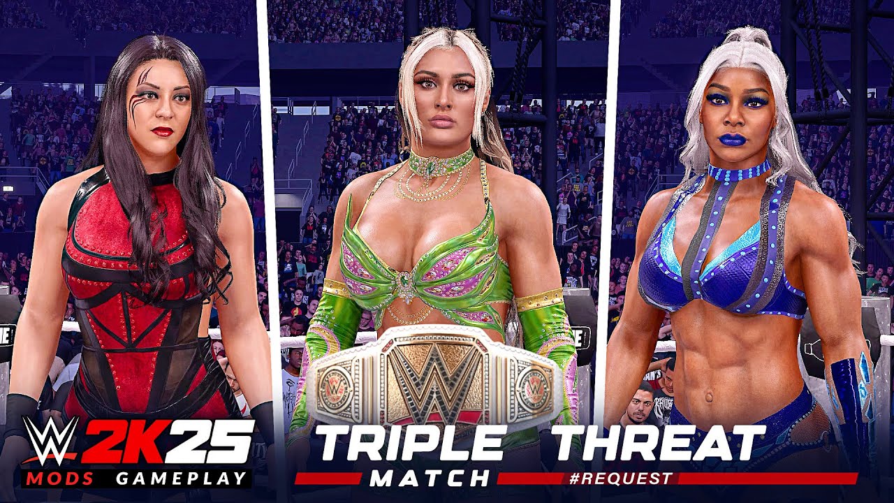 WWE 2K25 GIANT Stephanie Vaquer vs Tiffany Stratton vs Jade Cargill for WWE Women's Championship