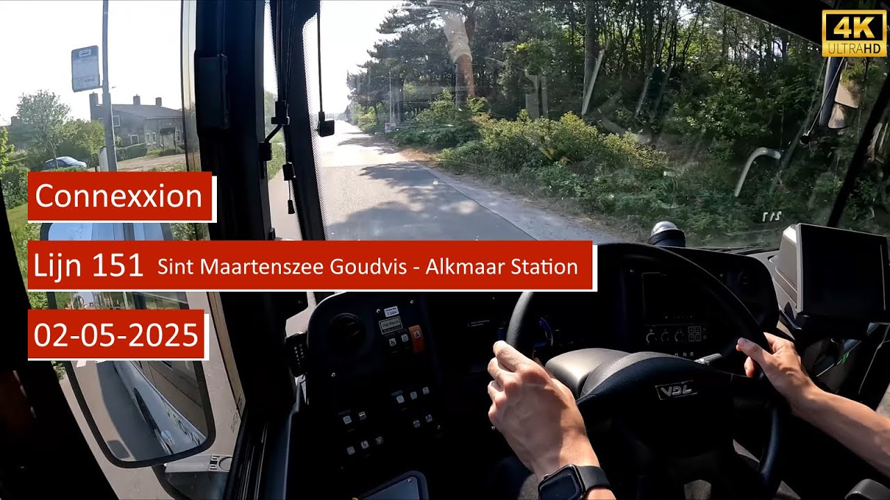 Connexxion Lijn 151 Sint Maartenszee Goudvis - Alkmaar Station | Dutch Bus drive POV 4K