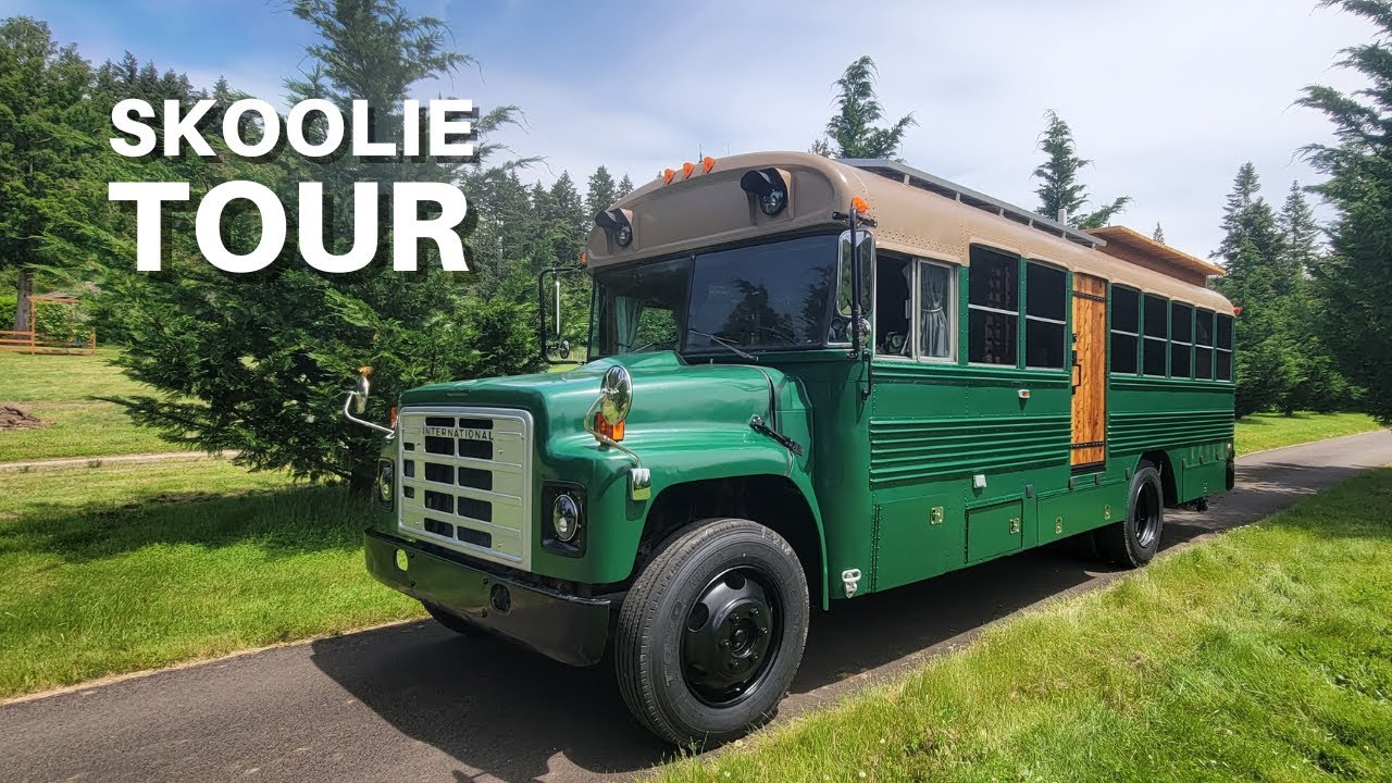 Skoolie Tour: DIY Rustic Off-Grid Bus Conversion