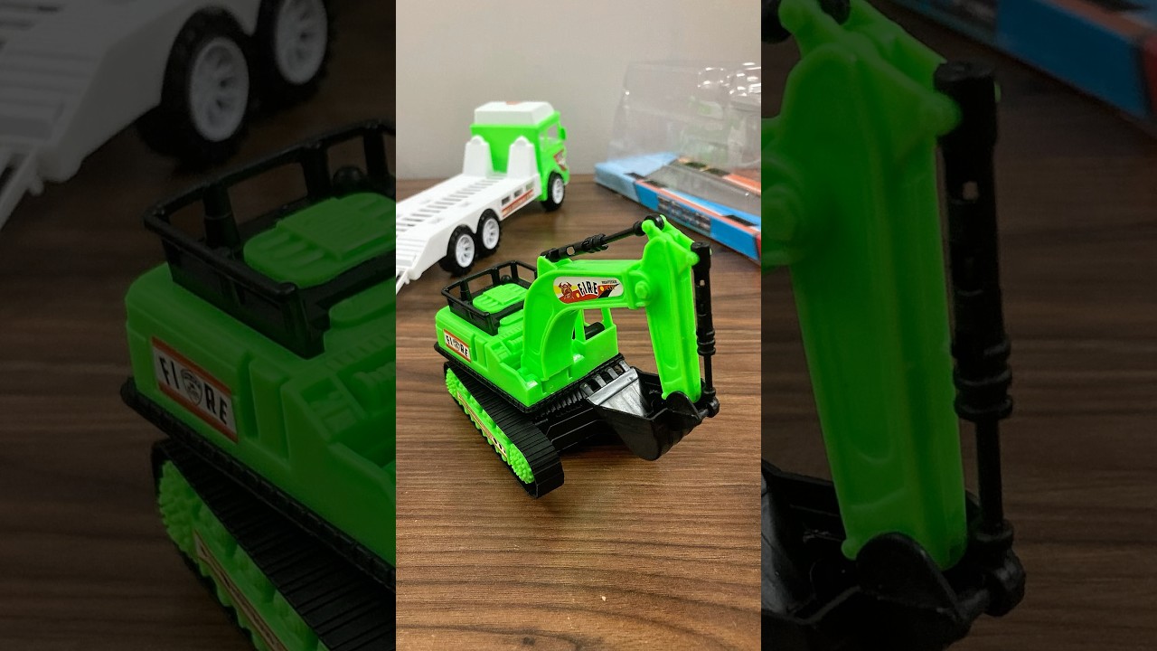 JCB Excavator vs Car Transport Truck Transformers Unboxing & Review Satisfying ASMR #shorts #jcb
