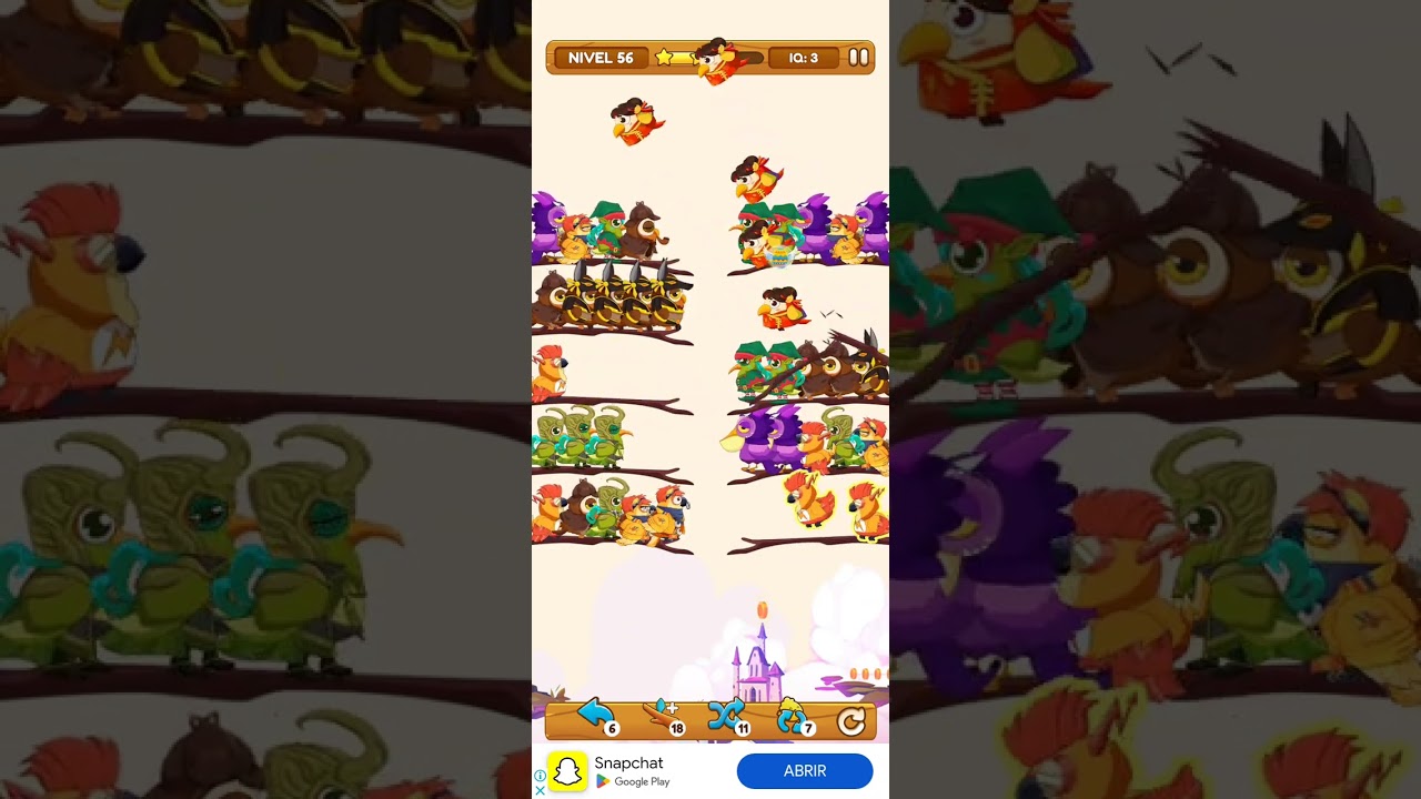 Bird sort color 2 nivel 56