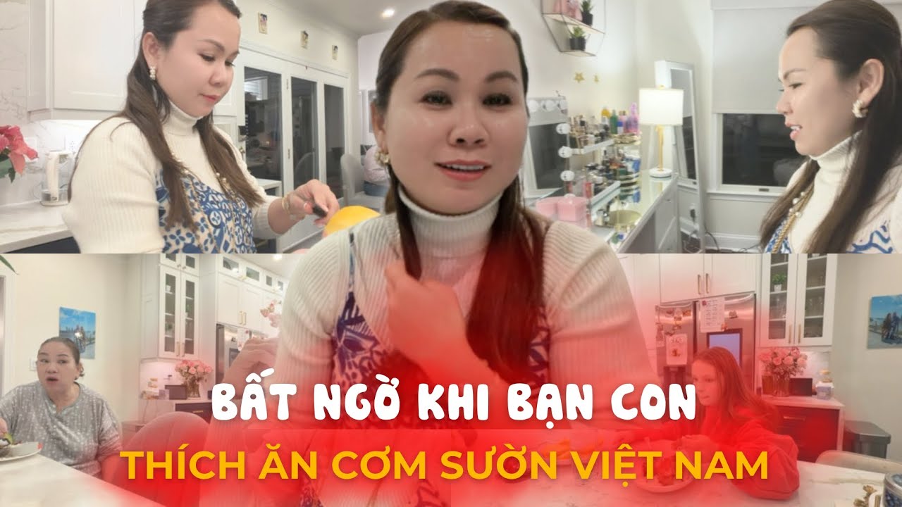 Bất  Ngờ Khi Bạn Mỹ Của Xí Muội Cũng Ăn Cơm Sườn Và Nước Mắm Việt Nam | Đến Mỹ Cùng Mai