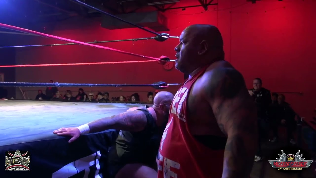 Wrecking Ball Legursky vs Dan Maff Battlefield Pro Wrestling
