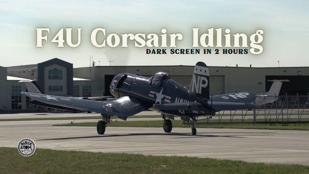 F4U Corsair Idling ⨀ Relaxing Aircraft Engine Sounds for Deep Sleep & Focus (12 Hours)