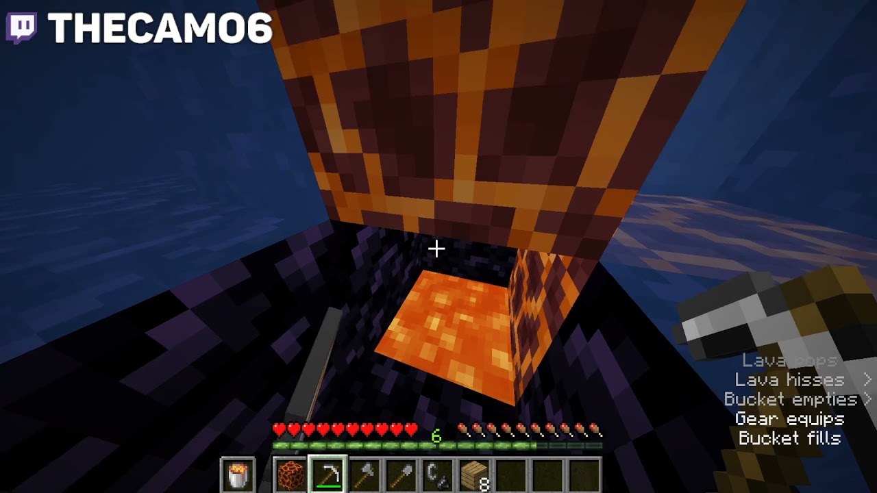 minecraft L shape 1 deep double cobble skip magma ravine portal design