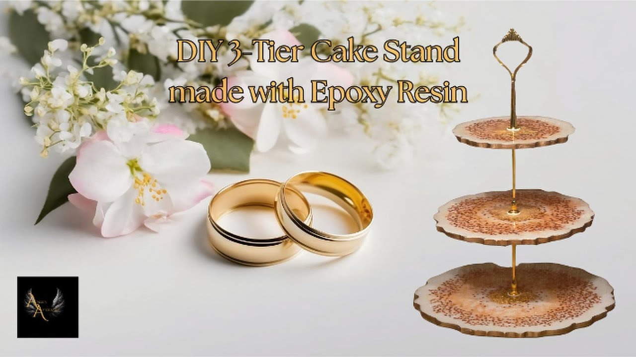 DIY 3-Tier Cake stand made with Epoxy Resin.