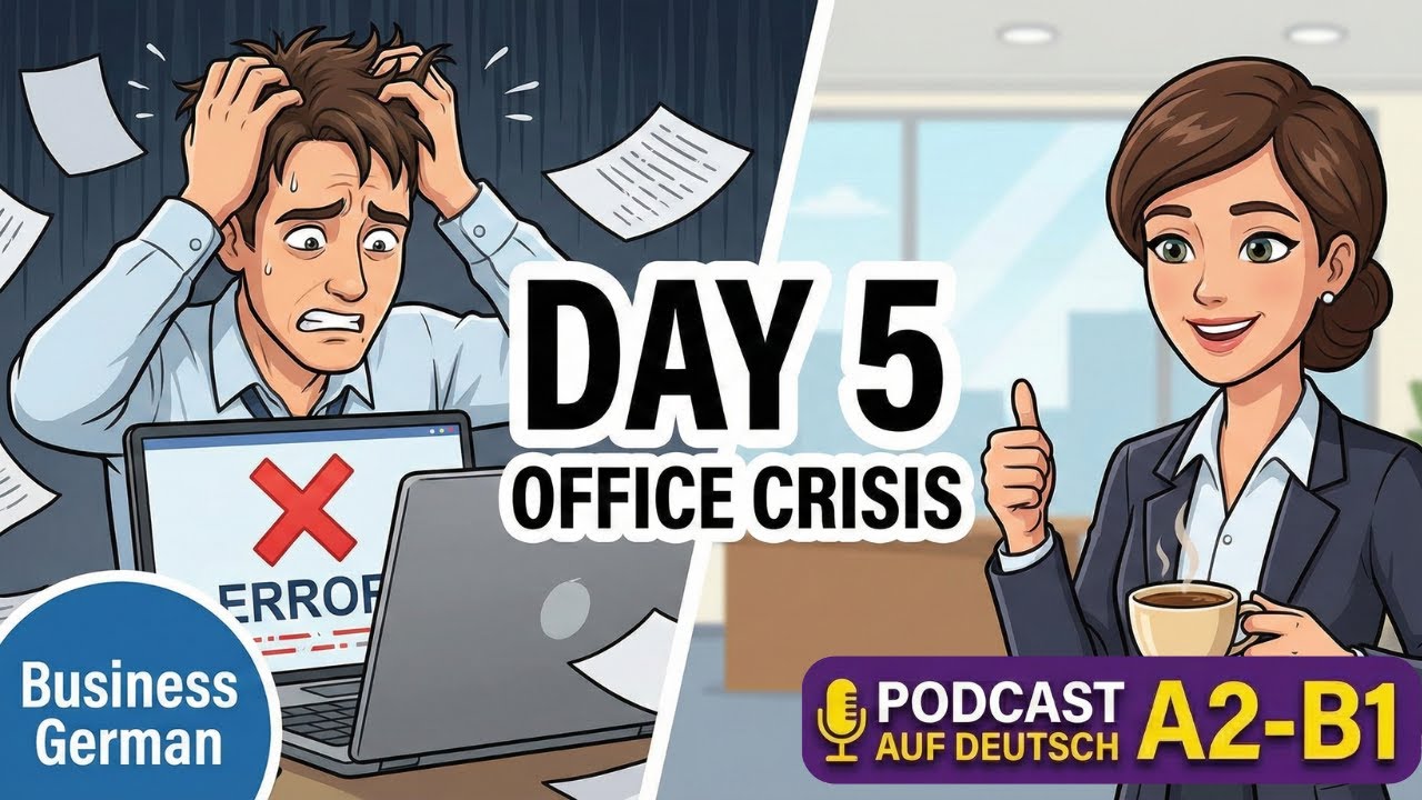 Day 5: Problem Solving at Work | German101 Podcast (A2-B1)