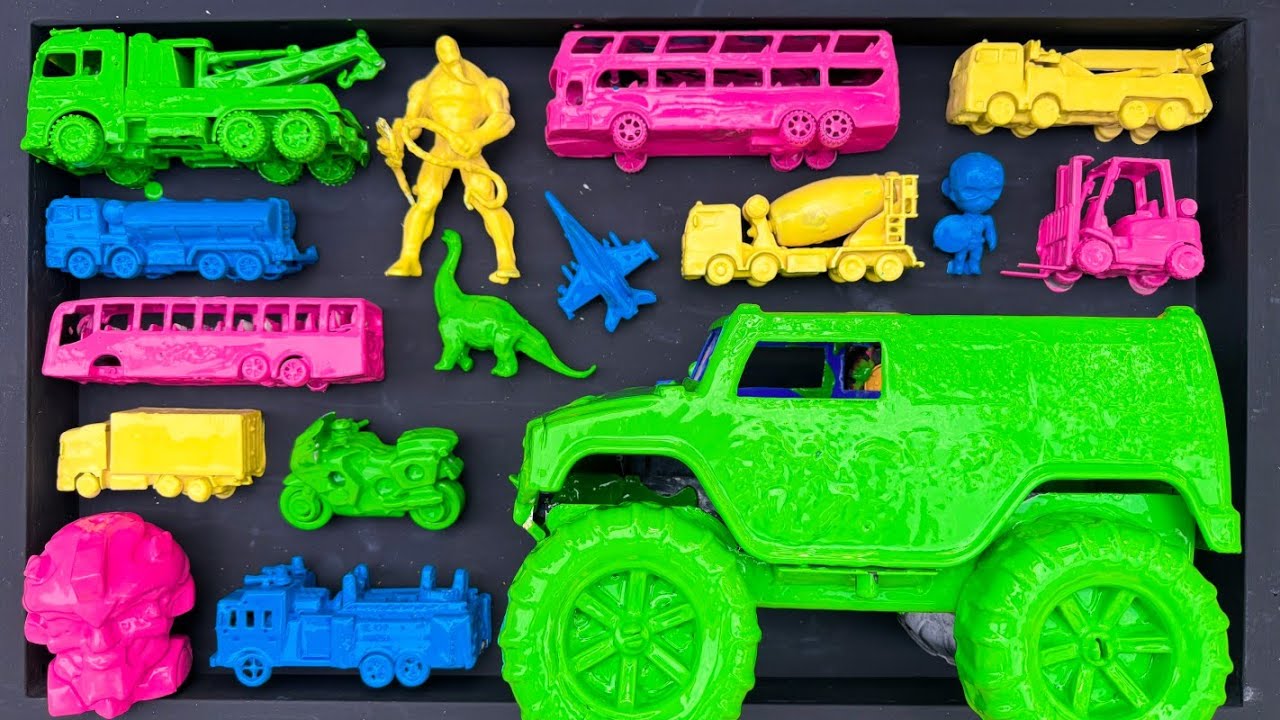 Membersihkan Mainan Mobil Mobilan Monster Anomali Kereta Api Mobil Balap Truk Molen Dumptruk Pasir