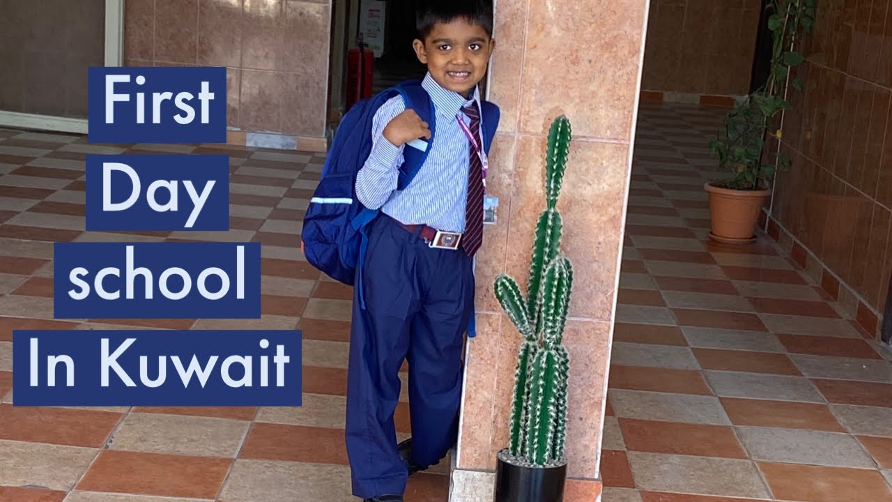 First Day School In Kuwait/1st std poga poran Myson /Kuwait Tamil vlog