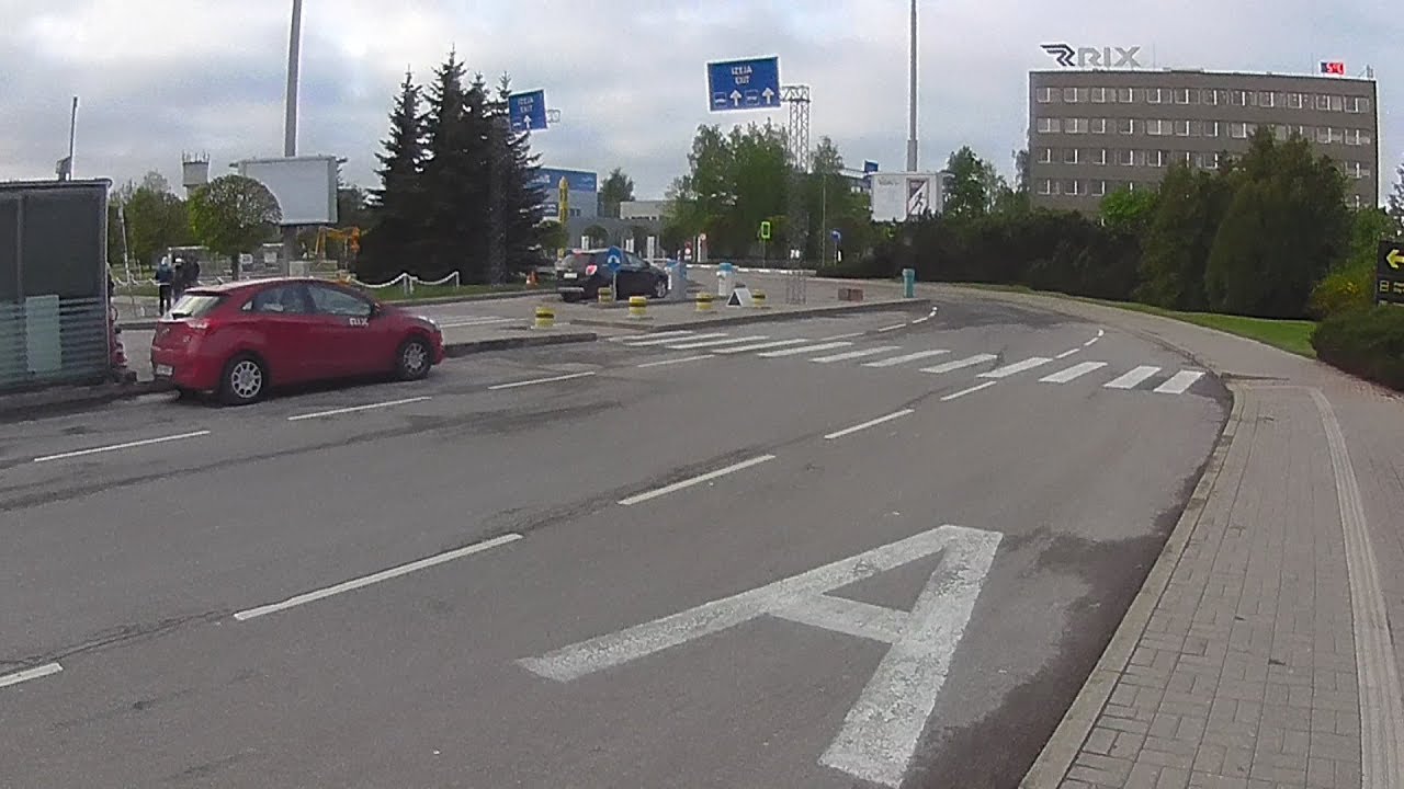 Riga Airport Walk to Bus Stop