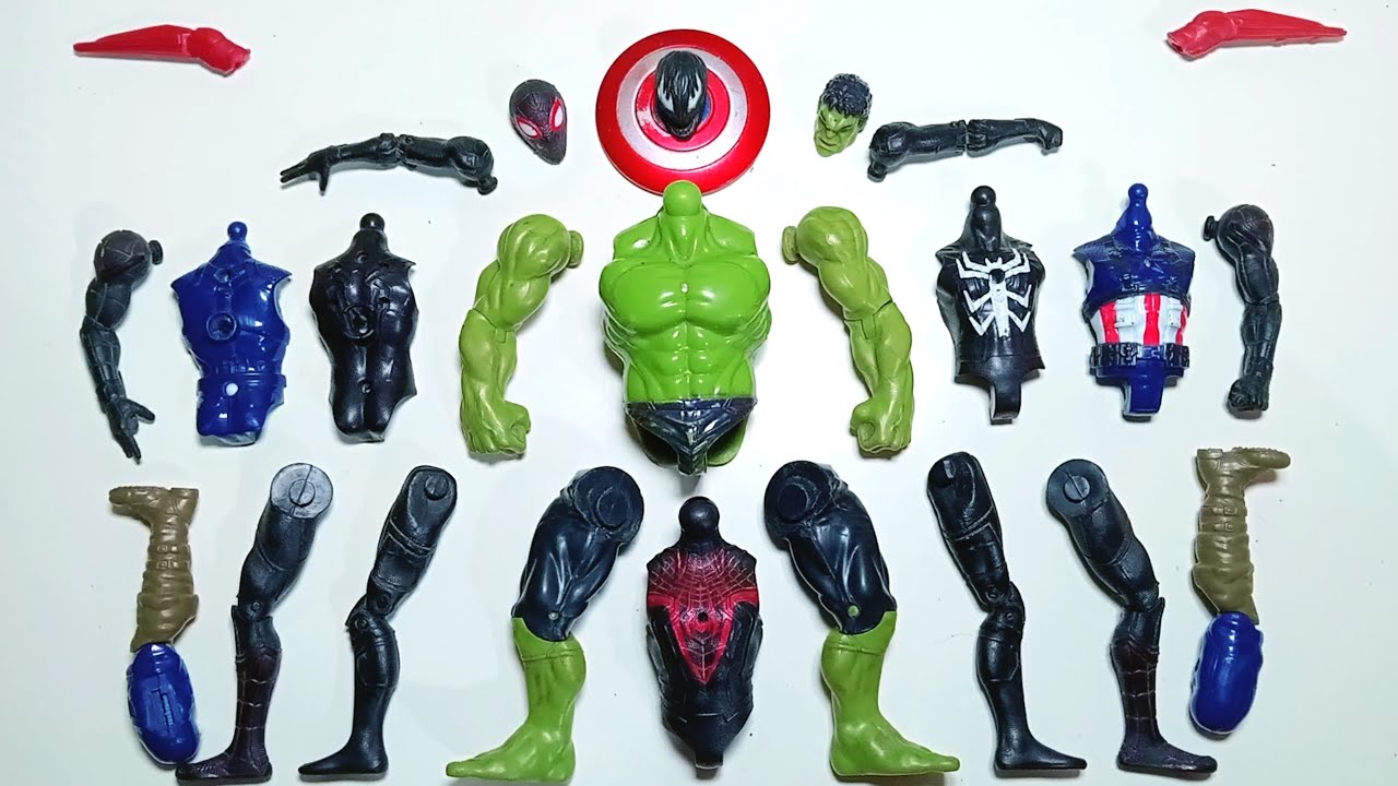 AVENGERS TOYS MARVEL'S CAPTAIN AMERICA,VENOM, HULK , SPIDERMAN SUPERHERO TOYS ACTIONS VIDEO 