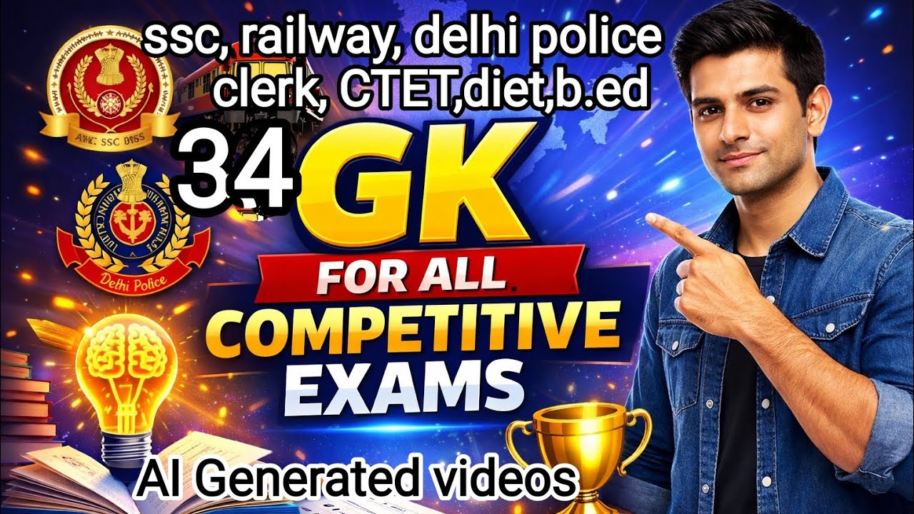 Gk for competitive exams railway group D SSC Delhi police clerk grade CTET diet AI generated 