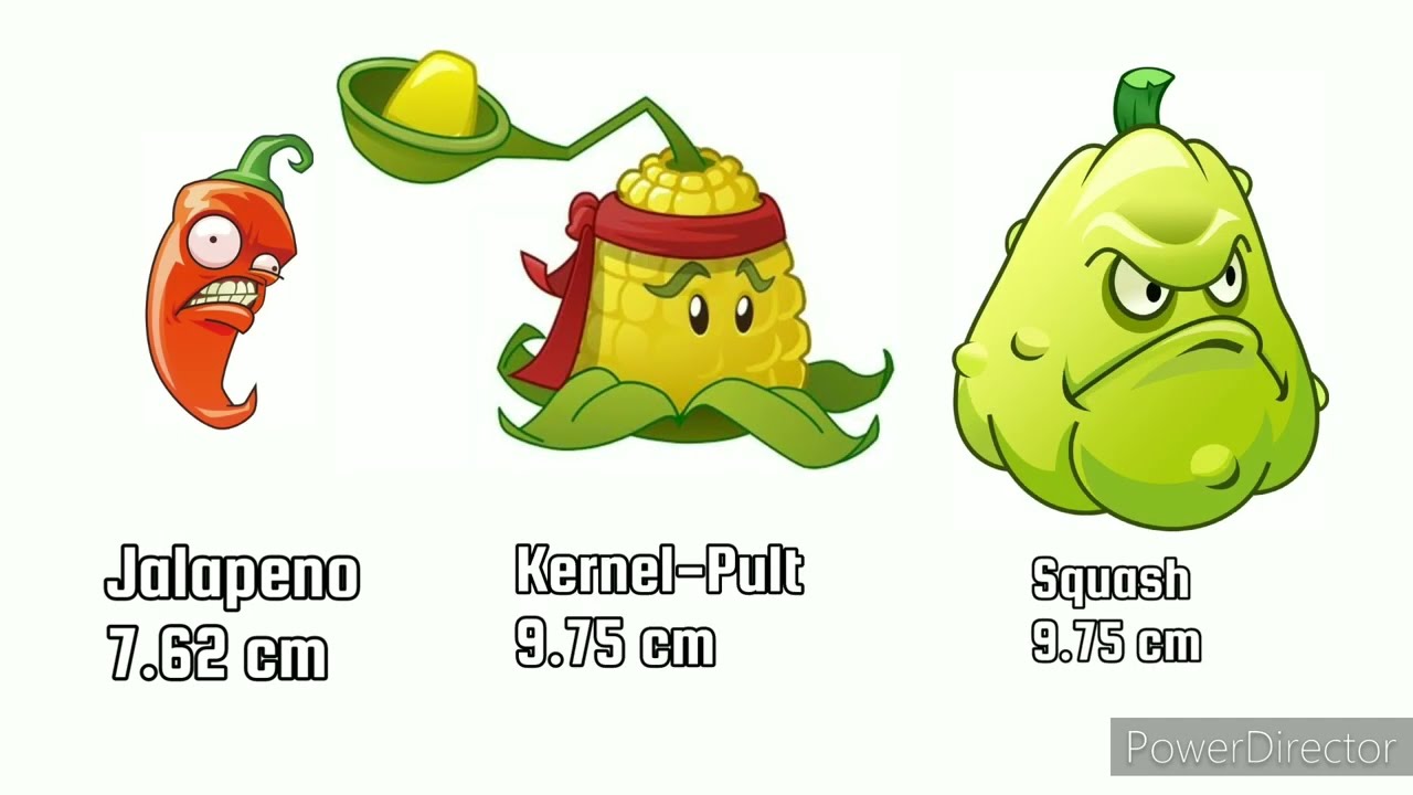 Plants Vs Zombies Size Comparison