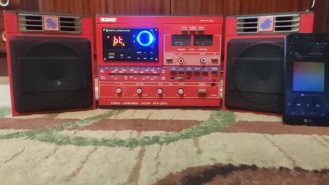 Магнитофон Томь RTR-209s Mp3 Aux Bluetooth USB SD