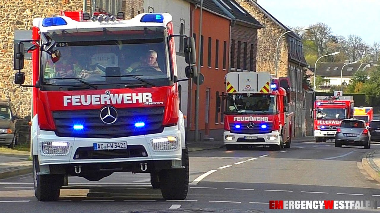 [Treffen im Kreuzungsbereich] - Hauptwache & L&ouml;schzug Weisweiler FF Eschweiler auf Einsatzfahrt
