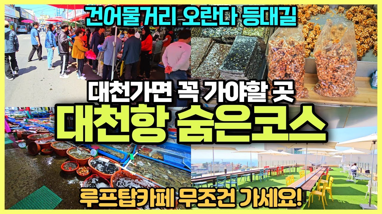 대천가면 꼭 가야할 대천항 숨은코스 / 건어물거리 오란다 등대길 / 바다듬 루프탑카페 전망대 꼭 가보세요!