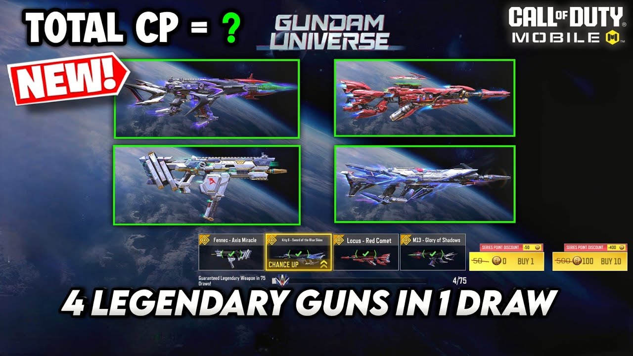 Buying full Gundam Universe Series Draw CODM | Total CP for Gundam Universe Draw Cod Mobile