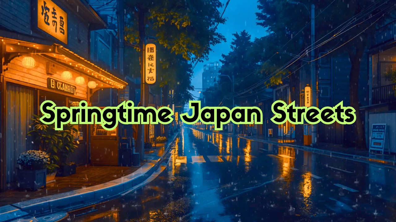 Springtime Japan Streets | Chill Lo-Fi Hip Hop for Relax & Study