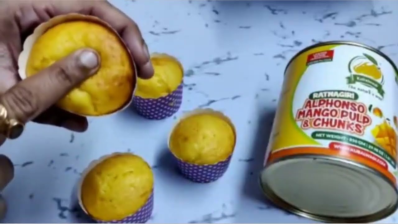 How To Make Eggless Mango Cup Cakes? Easy Handmade Mango Muffins | Easy Cup Cakes #cupcakes