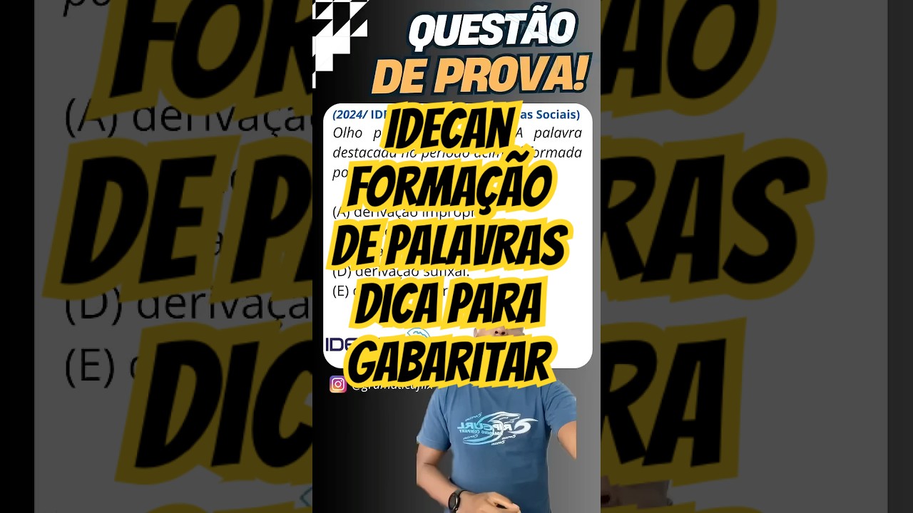 🎯 IDECAN | REVIS&Atilde;O  - FORMA&Ccedil;&Atilde;O DE PALAVRAS: O Segredo da Deriva&ccedil;&atilde;o Impr&oacute;pria