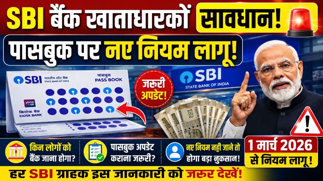 SBI बैंक खाताधारकों के लिए बड़ी खबर 🚨 बैंक पासबुक पर नए नियम लागू || SBI Passbook Update