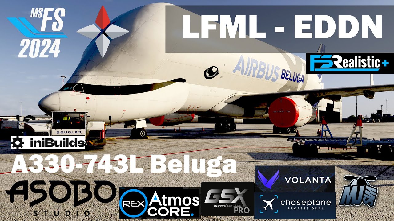 Lecimy w symulatorze MFS2024 z Marseille do Nuernberg | A330-743L Beluga XL iniBuilds #mfs2024