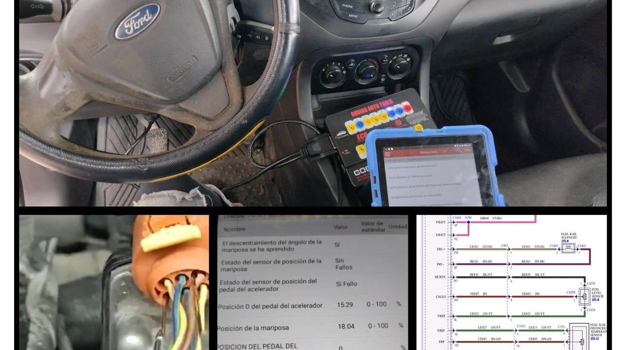 Ford Figo problemas de aceleración! datos de pedal  cuerpo de aceleración cableado y voltajes app tp