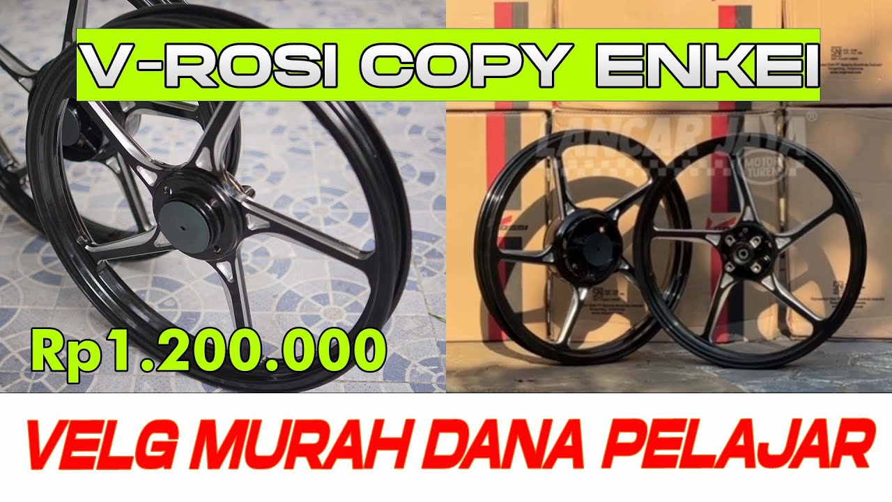 Velg V-Rosi copy Enkei CNC | Asli dana pelajar buat Fiz-R mu tambah ganteng boloo