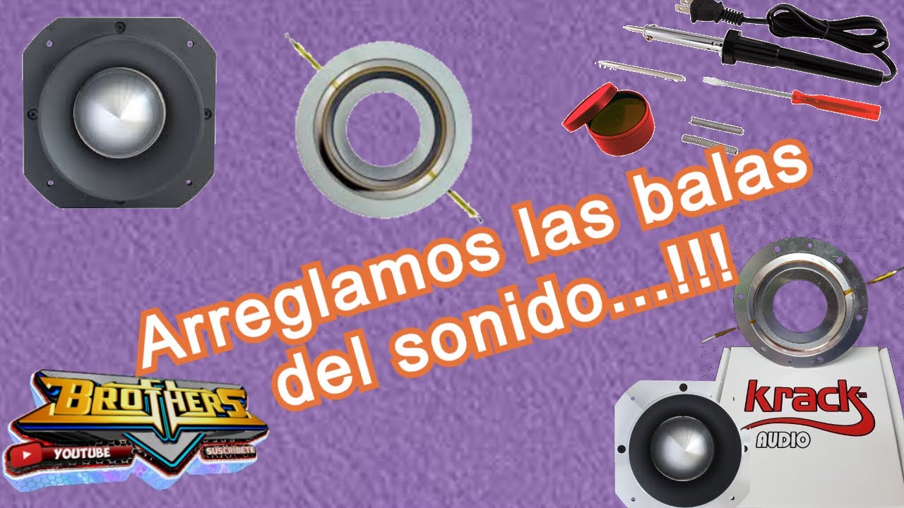 Como cambiar el diafragma a tu tweeter bala y como saber cual es el positivo y negativo.