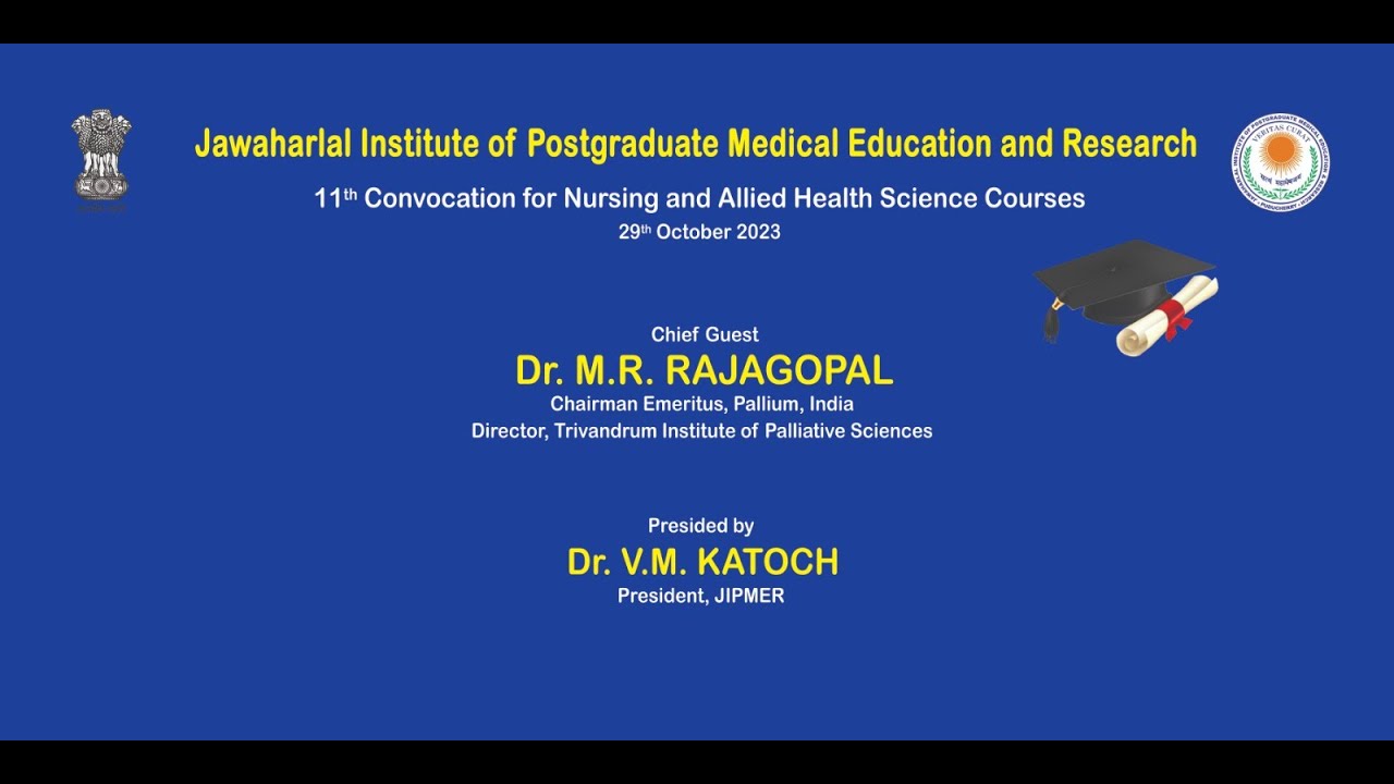 JIPMER Convocation 2023 -  Live from Dr. APJ Abdul Kalam auditorium, Puducherry