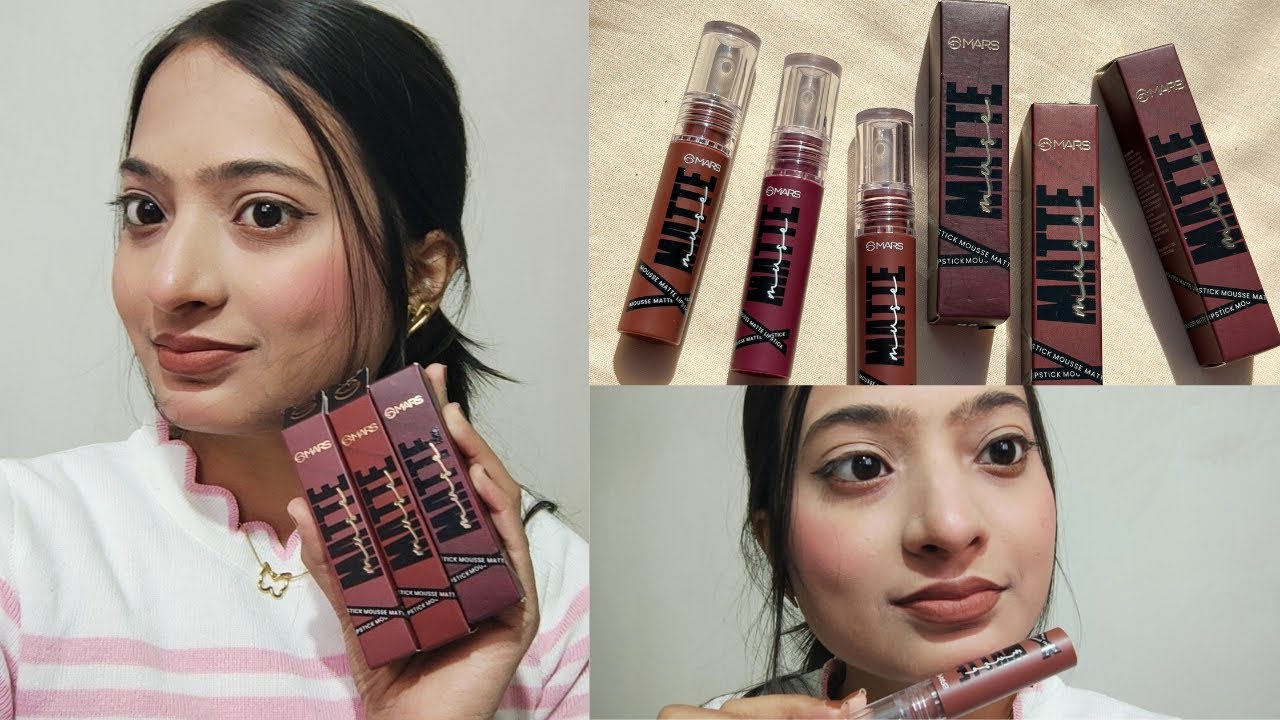 Mars Muse Mousse Matte Lipstick 😍✨| Swatches and honest review 