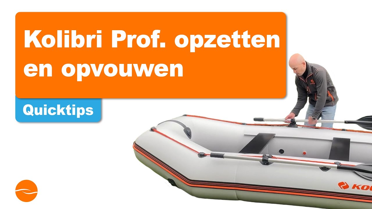 Opzetten en opvouwen van de Kolibri Professional rubberboot met boekvloer