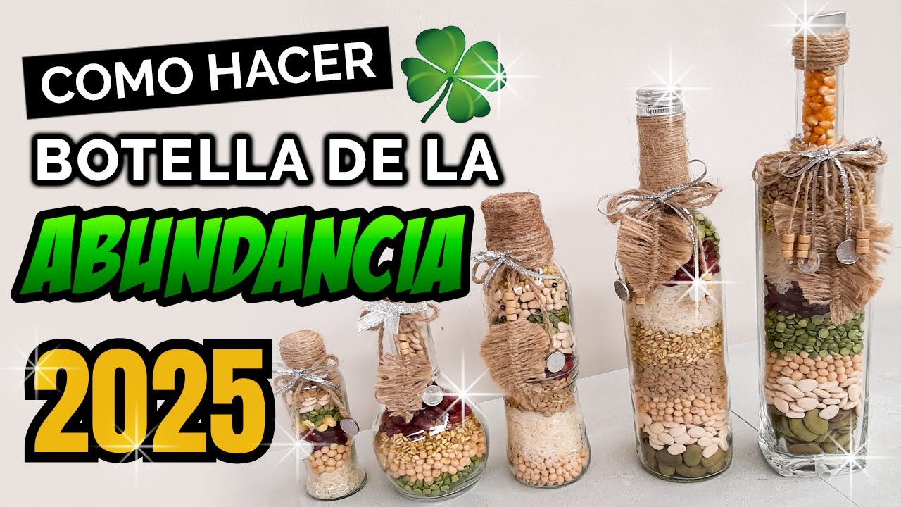Botella de la PROSPERIDAD y ABUNDANCIA 💲💲 🍀 - AÑO NUEVO 2025 🍾🎊
