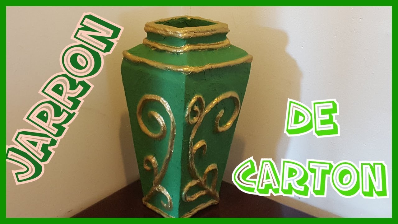 Diy jarra o jarron de carton