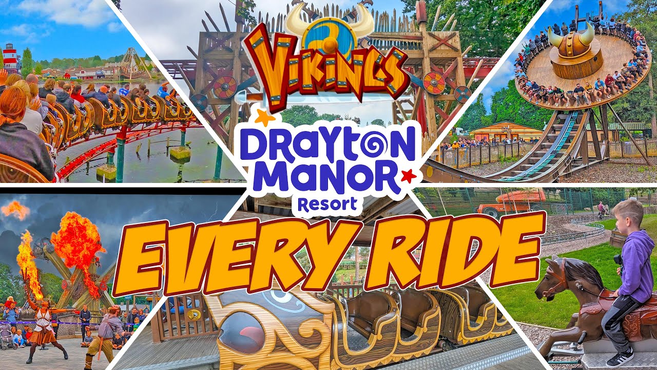 Every Ride in Vikings at Drayton Manor (Nov 2023) [4K]