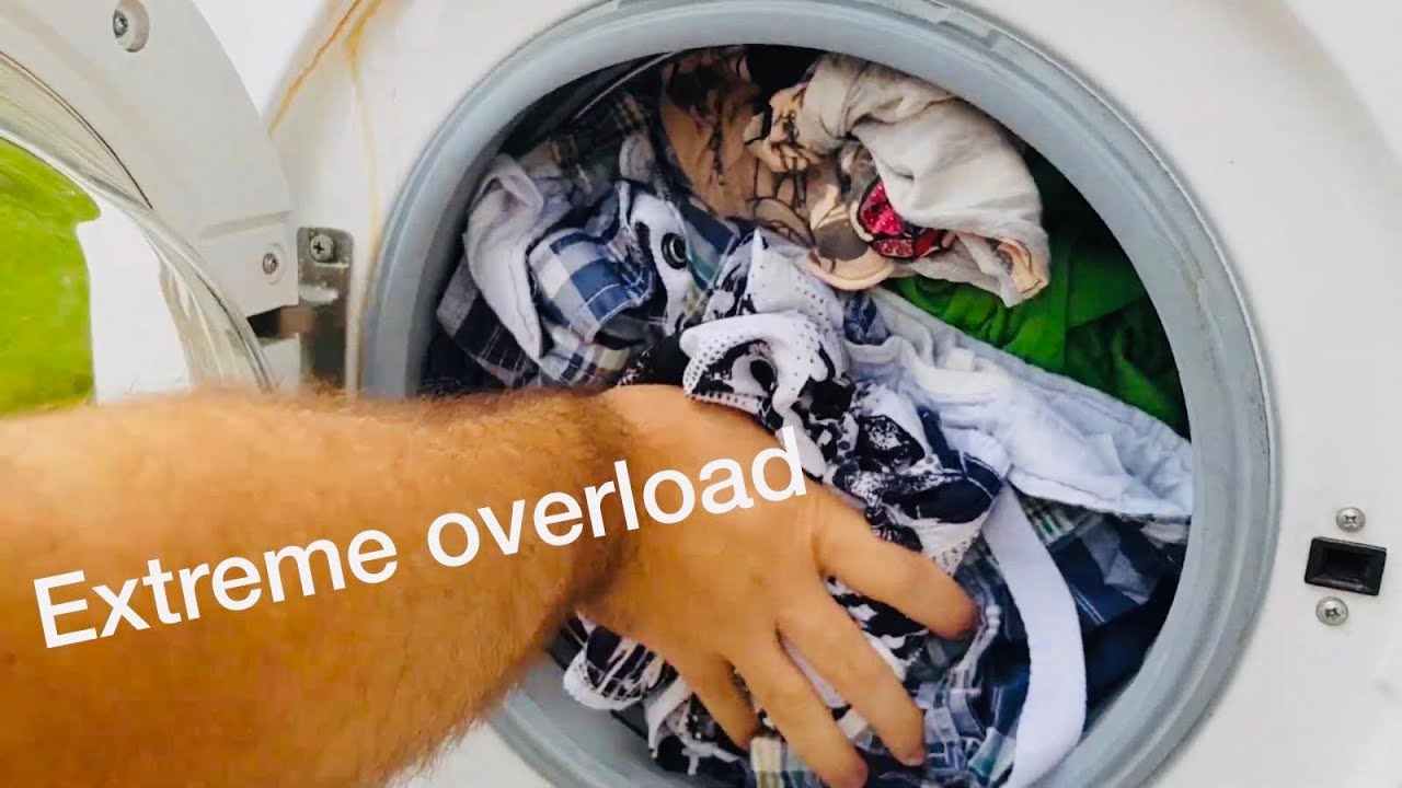 Stress test: EXTREME OVERLOAD vs Beko washing machine (pulley HITS back)