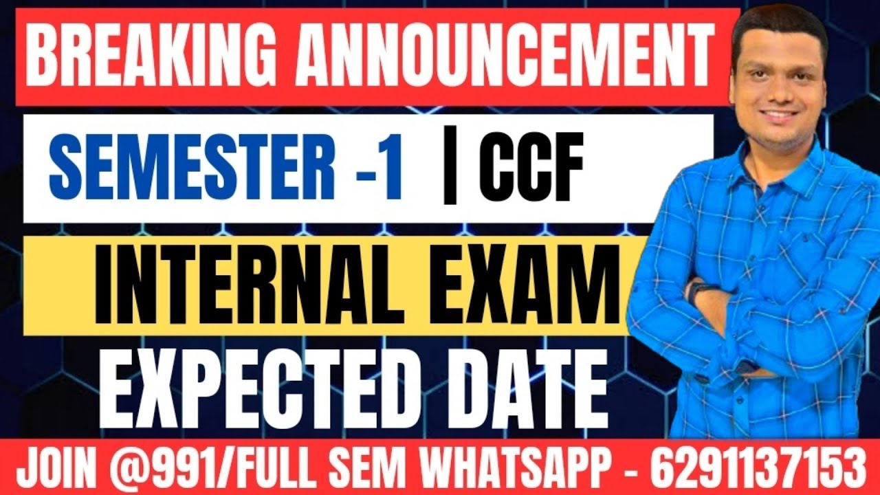 📣Official Announcement | Internal Exam Expected Date | Semester 2 CCF | Calcutta University